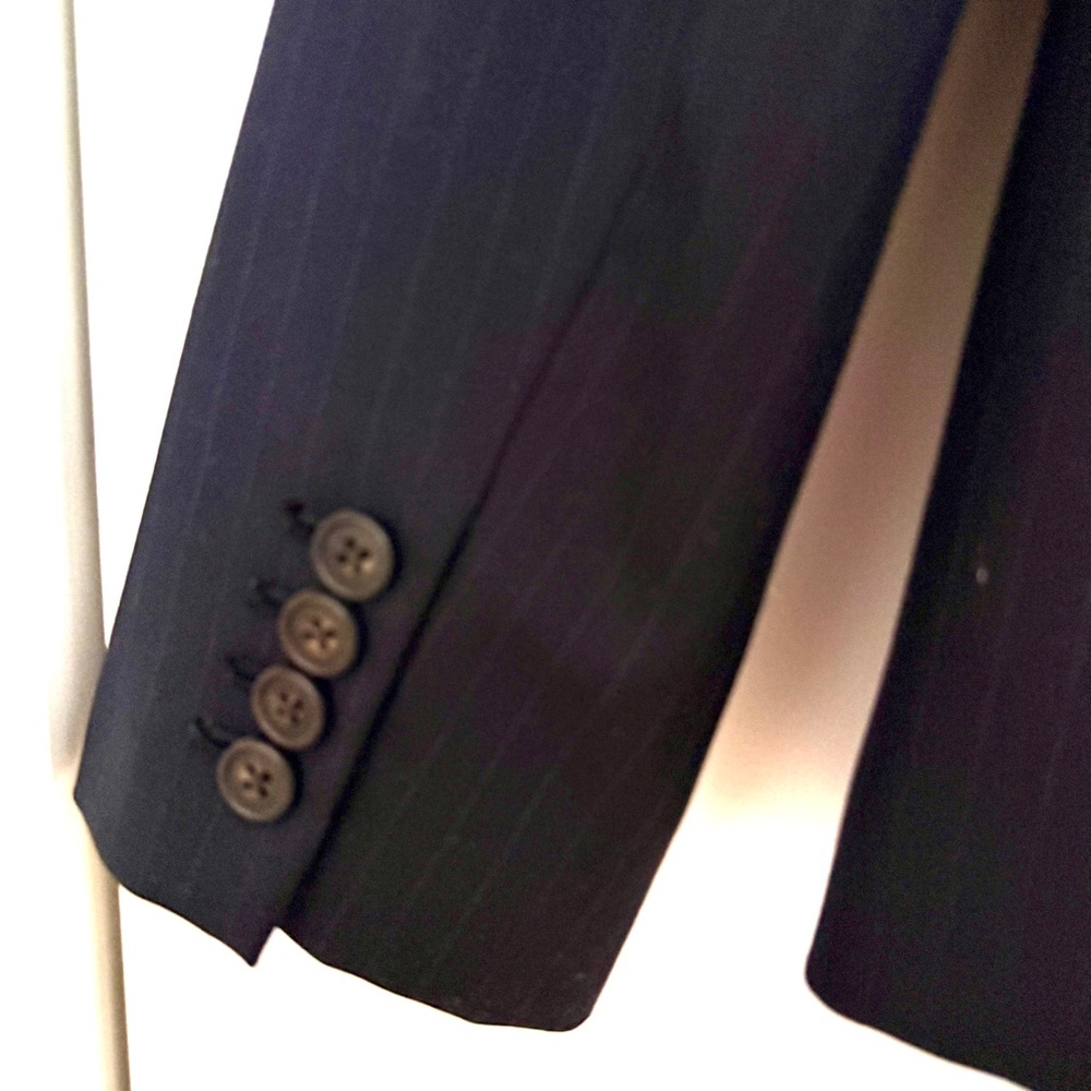 J.Crew Women’s Navy Blue Pinstripe Blazer – 100% Wool (Matching Dress Suit Set)